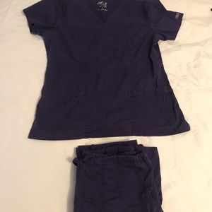 Eggplant or plum scrub set Cherokee workwear
